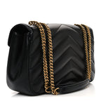 Lambskin Chevron Quilted Medium Loulou Black