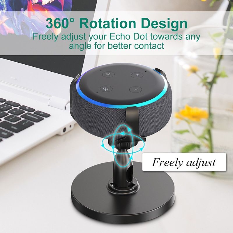 Echo Dot 3rd Desktop Stand 360 ° Adjustable Smart Home Speaker Accessories Rack