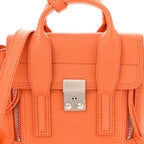 Textured Calfskin Mini Pashli Satchel Orange