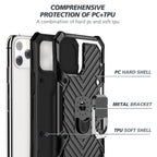 Iphone 12 Pro Max Kickstand Anti-Shock And Anti Falling Case In Black