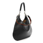 Soft Grained Calfskin Maxi B Hobo Black