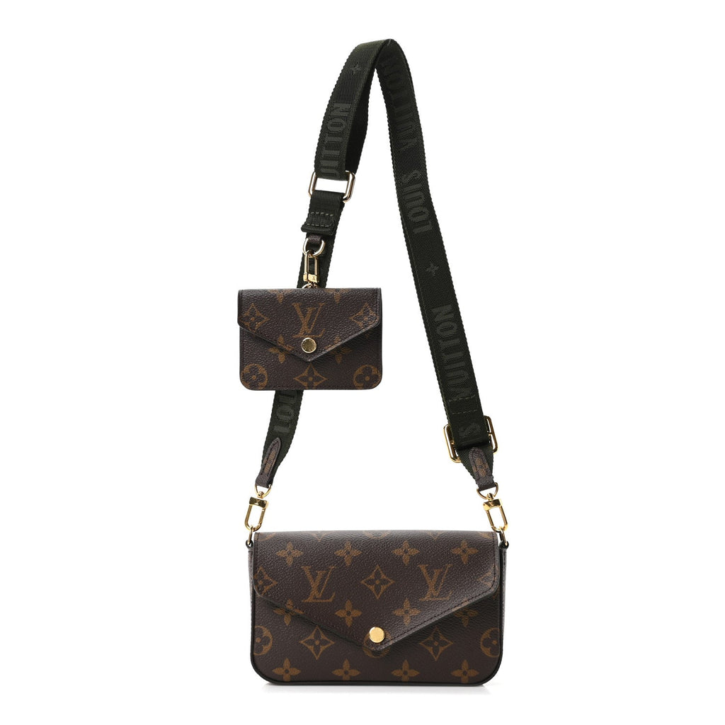 Monogram Felicie Strap & Go Kaki