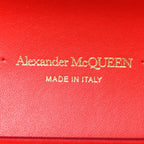 Calfskin Wallet on Chain Red