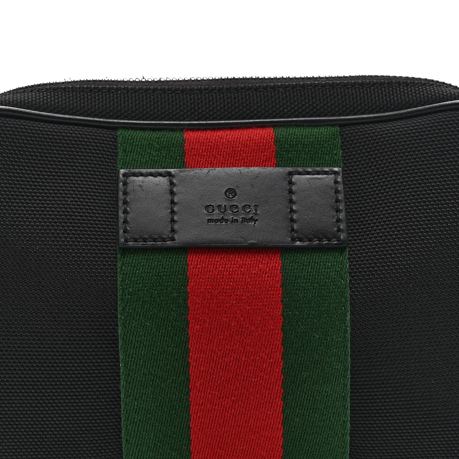 Canvas Web Slim Belt Bag Black