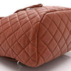 Lambskin Quilted Small Urban Spirit Backpack Brown