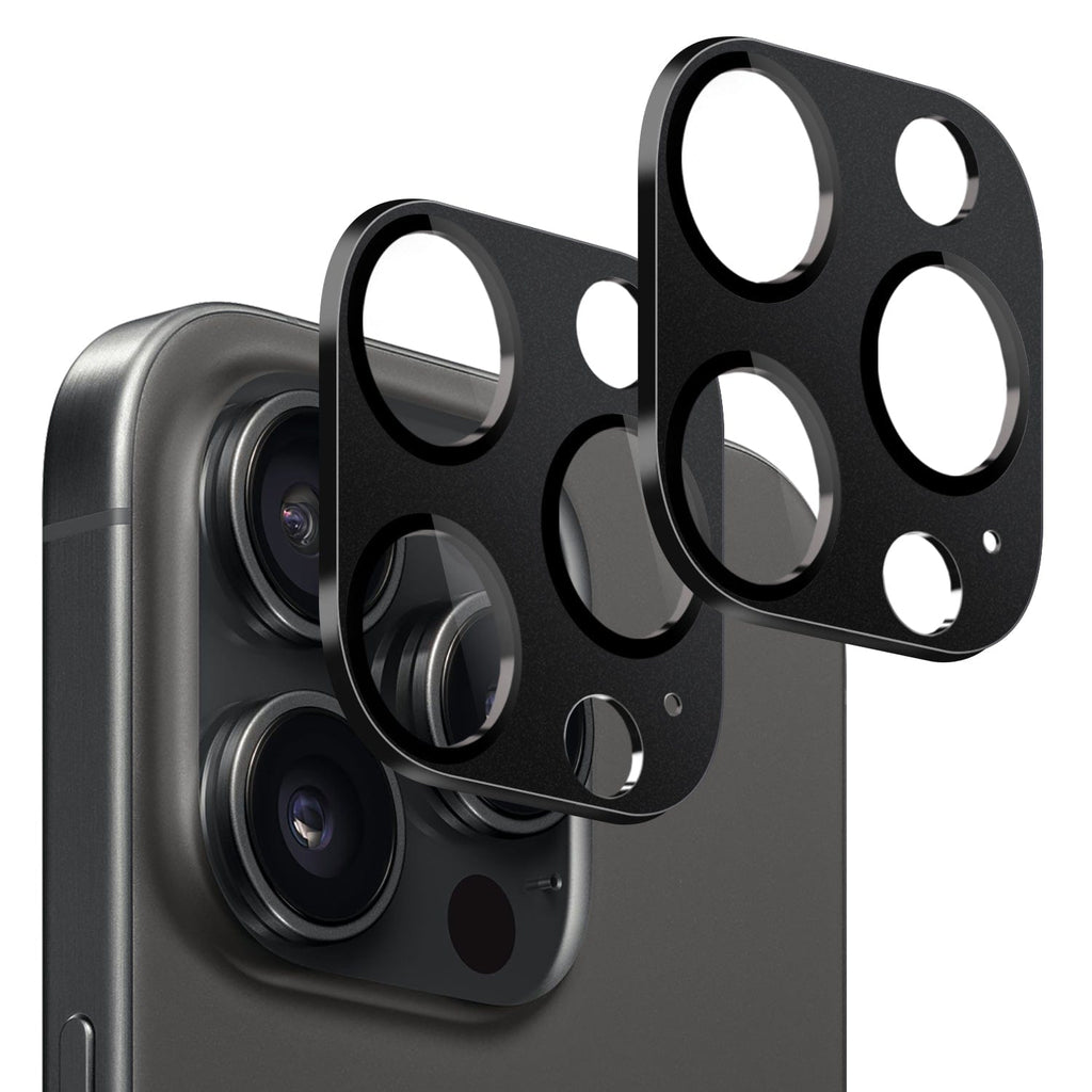 SAHARA - ZeroDamage HD Ultra-Clear Glass Camera Lens Protector (2-Pack) - iPhone 15 Pro and Pro Max