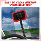 8 Pcs Car Windshield Cleaner Tool Kit with Extendable Handle, Microfiber Towel Pads, Brush, Empty Spray Bottle for Auto Glass Wiper Suvs Rvs & Home Windows(Red)