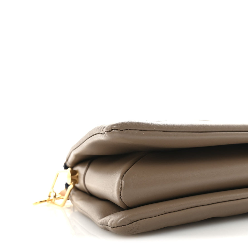 Lambskin Embossed Monogram Coussin PM Taupe