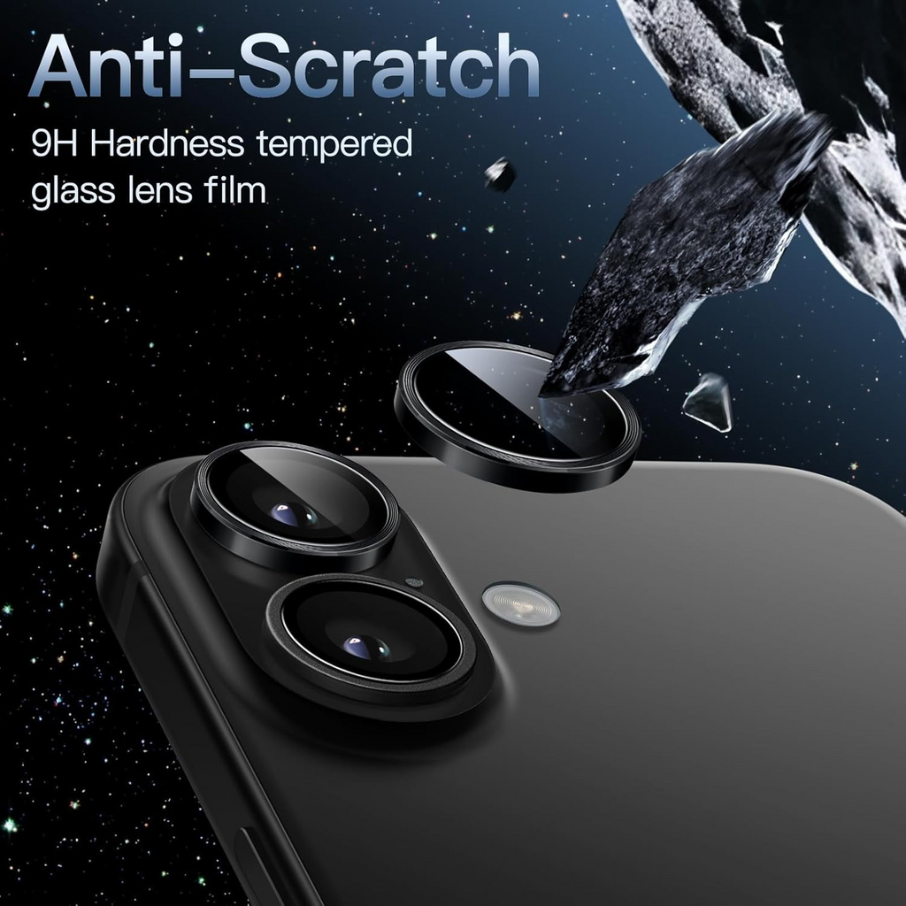 Entronix Camera Lens Protector Compatible with iPhone 16/16 Plus - Luxury Metal