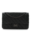Aged Calfskin Quilted 2.55 Reissue 225 Flap So Black