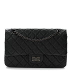 Aged Calfskin Quilted 2.55 Reissue 225 Flap So Black