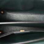 Calfskin Small Margot Top Handle Satchel Verde Olivo