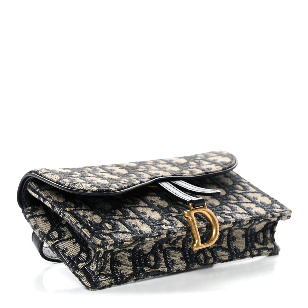 Oblique Saddle Belt Bag Blue
