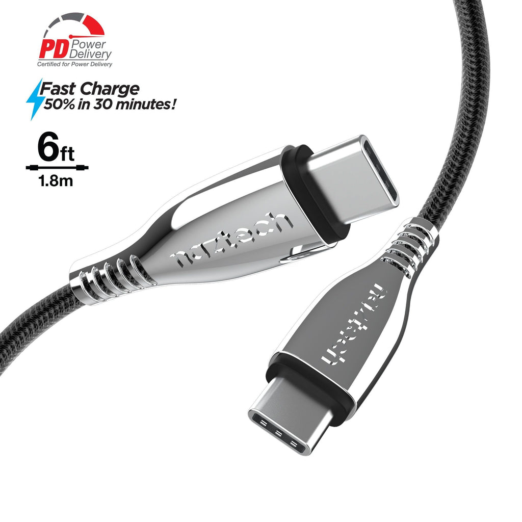 Titanium USB-C to USB-C Braided Cable 6ft