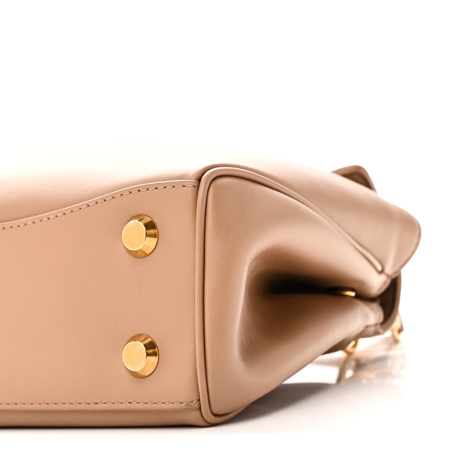 Natural Smooth Calfskin Mini Rodeo Top Handle Handbag Latte