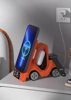 4 in 1 Forklift Fast Wireless Charging Station Dock for Iphone, Airpods & Apple Watch
