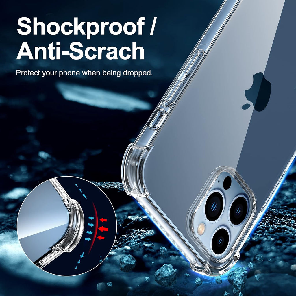 Entronix Case Compatible with iPhone 13 Pro Max - [Flexible] TPU Clear