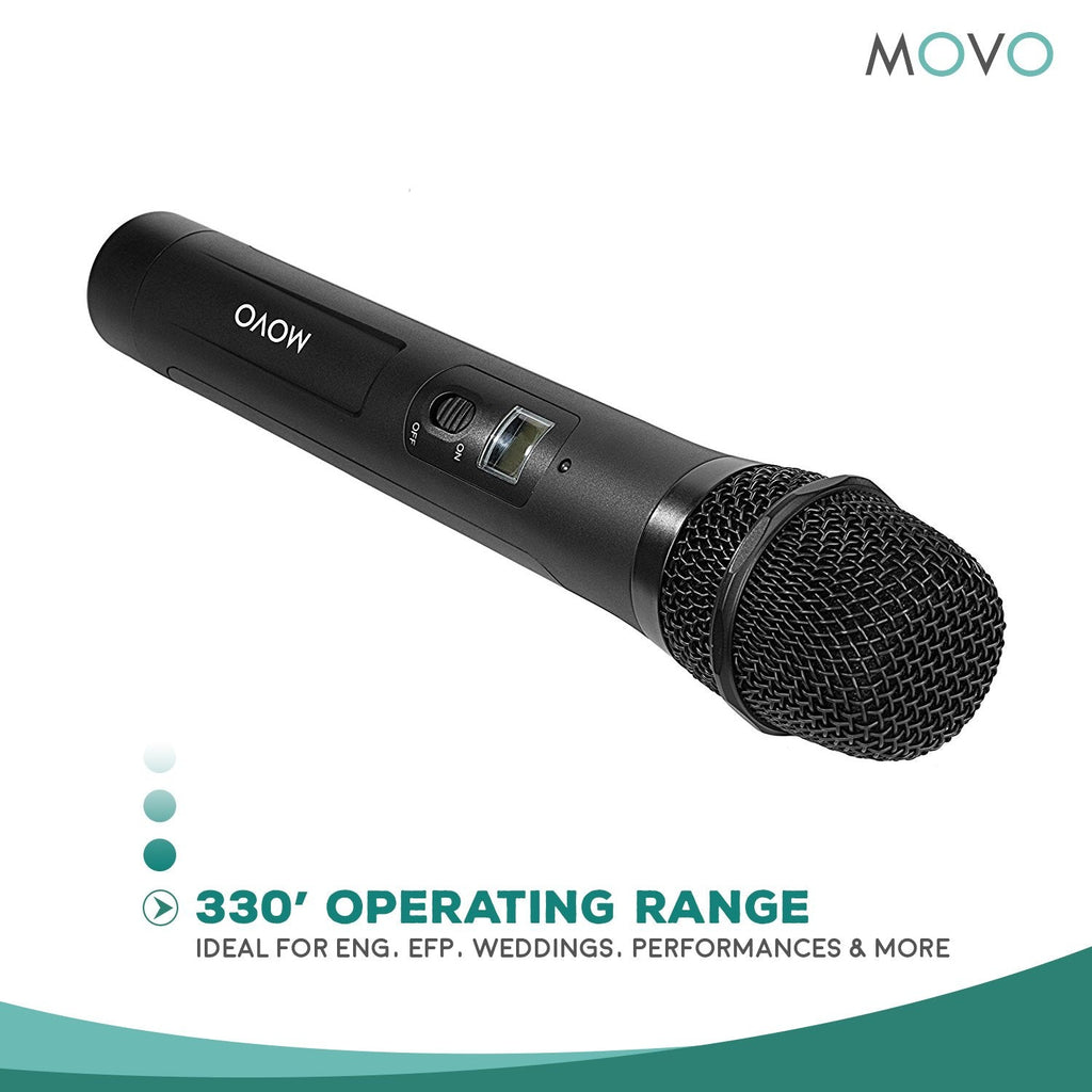 Movo WMIC80 UHF Wireless Handheld Microphone System