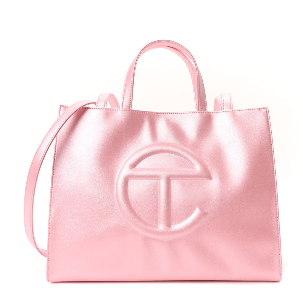 Metallic Vegan Leather Medium Shopping Bag Ballerina