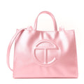 Metallic Vegan Leather Medium Shopping Bag Ballerina