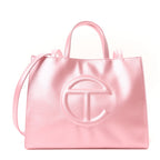 Metallic Vegan Leather Medium Shopping Bag Ballerina