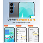 Entronix Clear Screen Protector Compatible with Galaxy S25 FE - 2-Piece Combo
