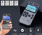 64GB Rechargeable LCD Digital Audio Sound Voice Recorder Dictaphone MP3 Player