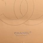 Caviar Quilted Jumbo Double Flap Beige Clair