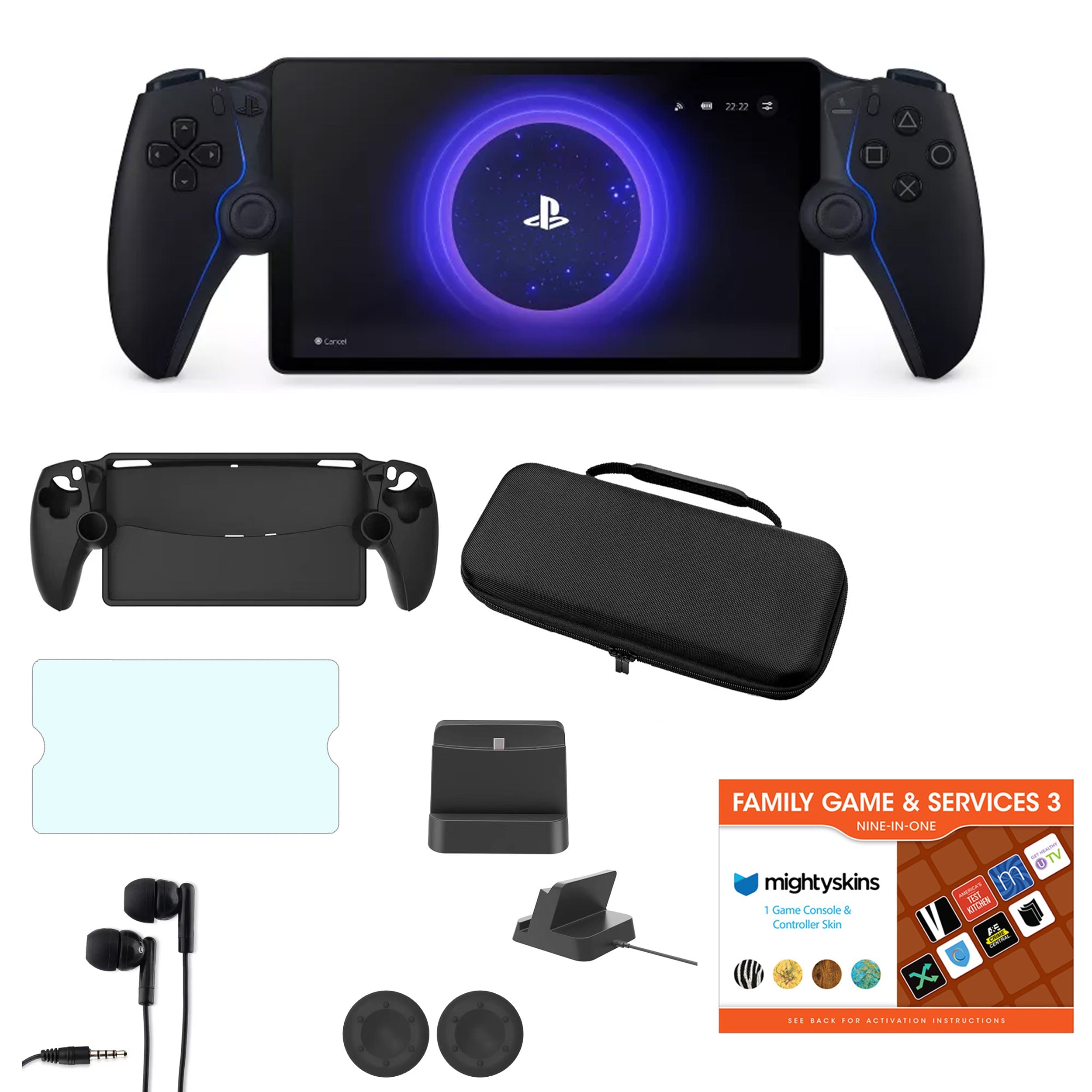 PlayStation Portal Midnight Black with Accessories Kit and Voucher