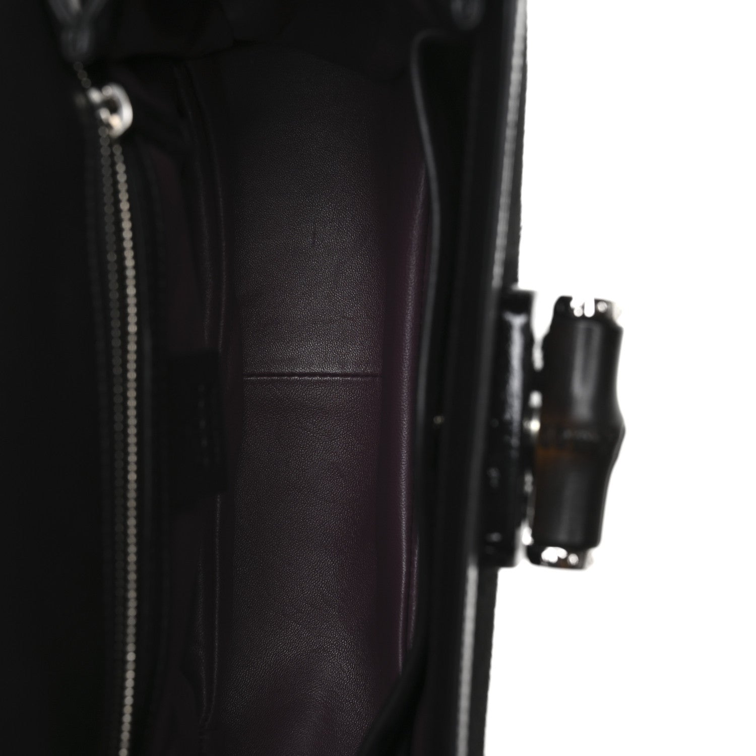 Pony Hair New Bamboo Medium Top Handle Bag Black