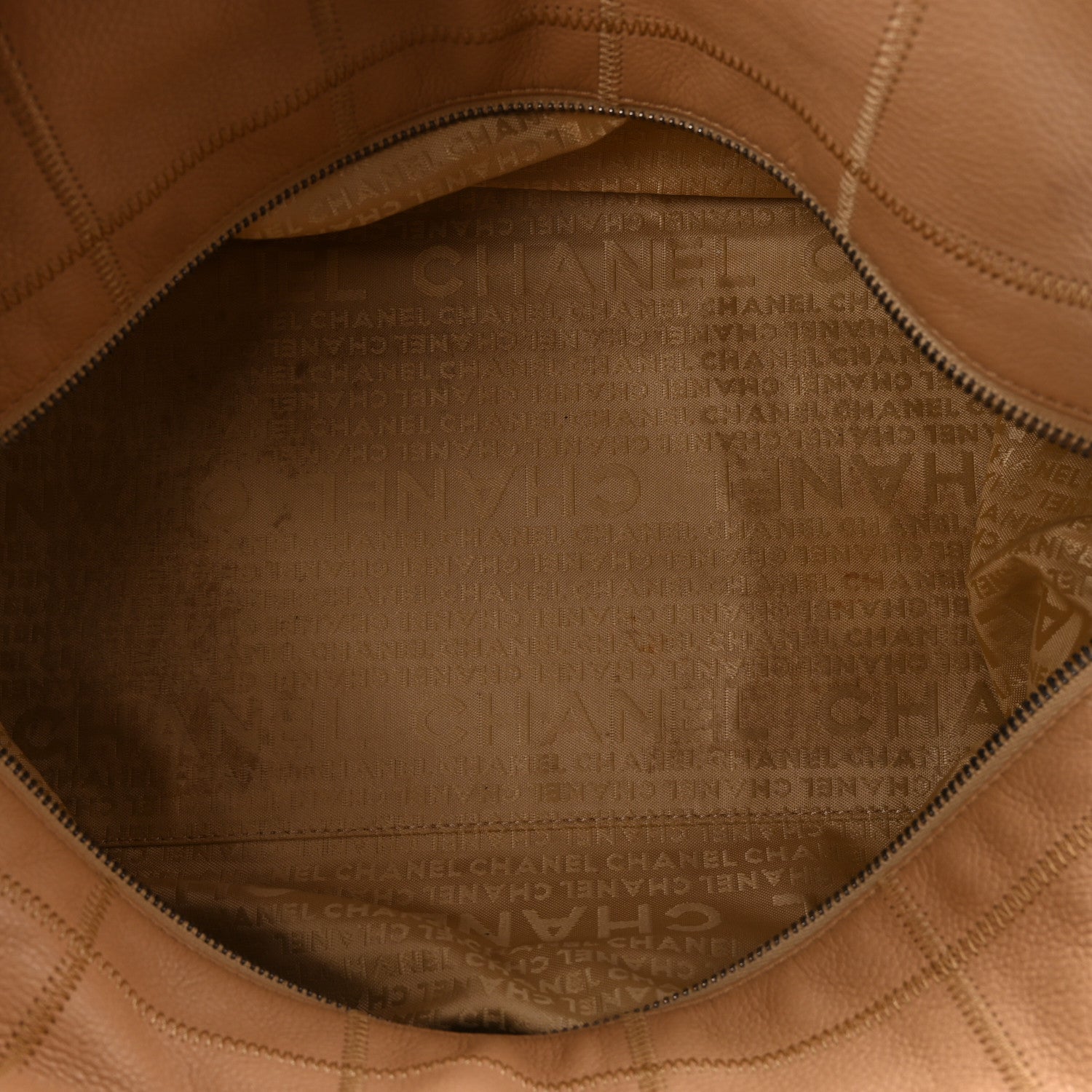 Caviar Square Stitched Bowler Beige