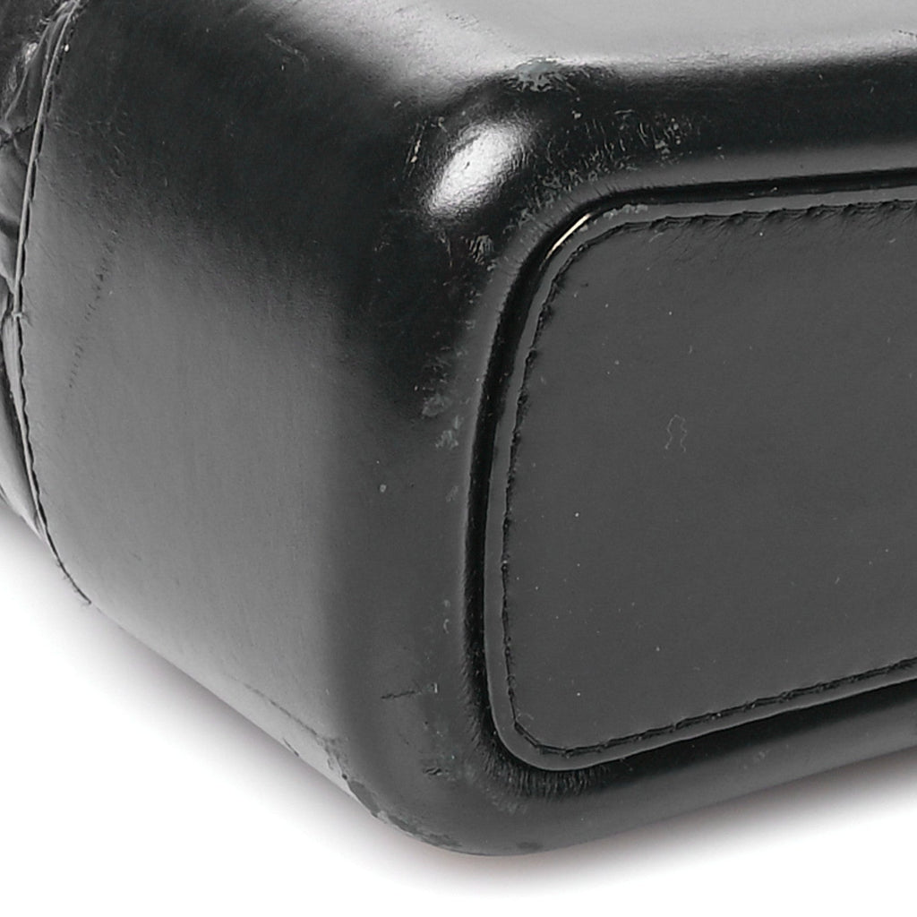 Aged Calfskin Quilted Large Gabrielle Hobo  Black