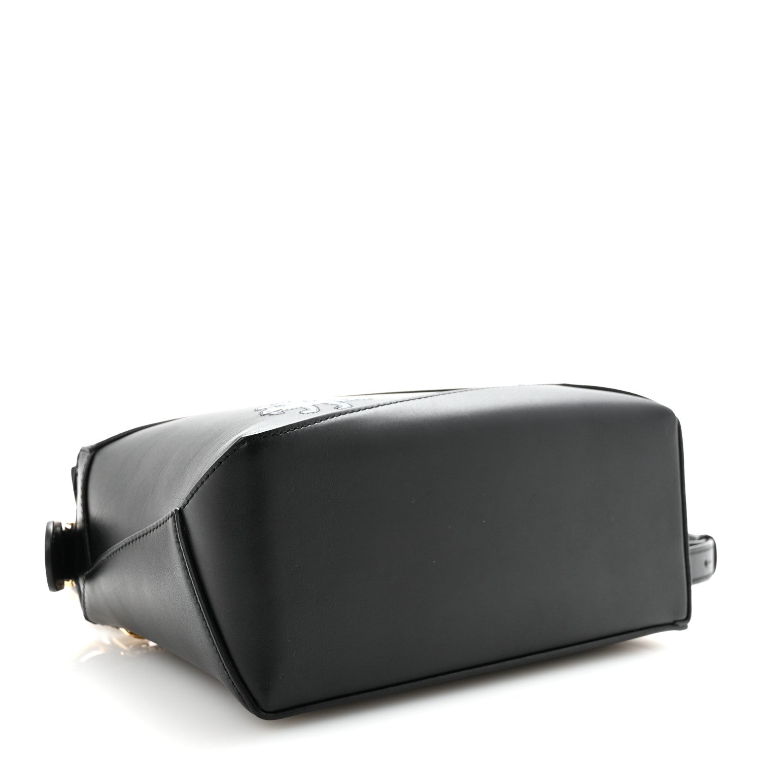 X SUNA FUJITA Satin Calfskin Small Lemur Puzzle Edge Bag Black