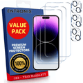 Entronix Clear Screen Protector & Camera Lens Protector Compatible with iPhone 15 - 6-Piece Combo
