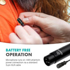 Movo LV8-C Broadcast-Quality XLR Lavalier Mic - Cardioid Condenser