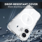 Entronix Bundle Compatible with iPhone 17 - [Magnetic] Glitter Clear Case & 1 Clear Screen Protector