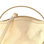 Metallic Tumbled Calfskin Nano Voyou Bag Golden Sand