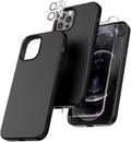 Entronix Bundle Compatible with iPhone 13 Pro - Liquid Silicone Case, 1 Clear Screen Protector & 1 Camera Lens Protector