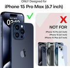 Entronix Bundle Compatible with iPhone 15 Pro Max - Heavy Duty Case & 2 Screen Protectors