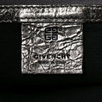 Metallic Calfskin Medium Voyou Bag Silver