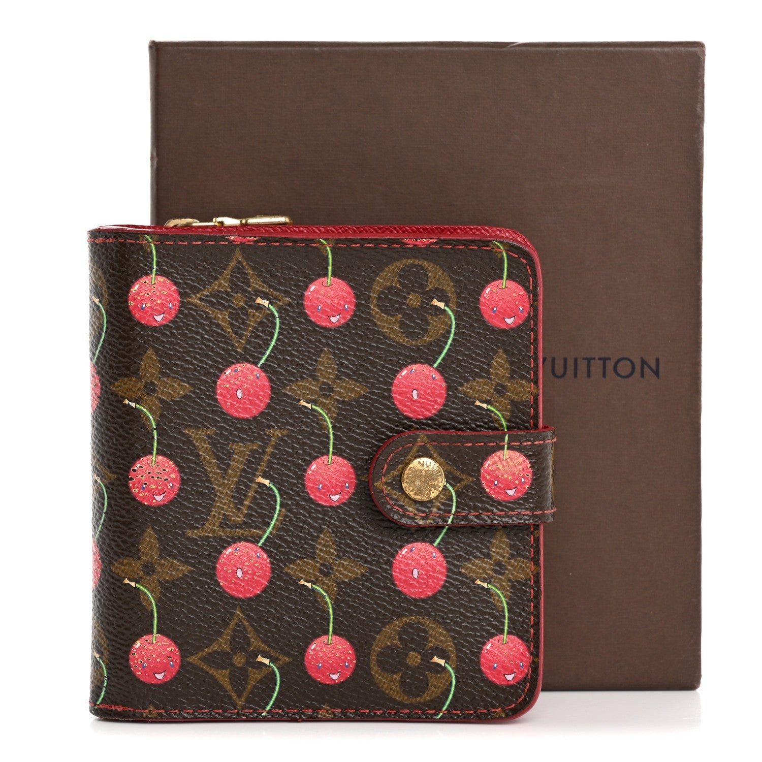 Monogram Cerises Compact Zippe Wallet
