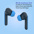 myFirst CareBuds – Wireless Bluetooth Earbuds for Kids (Space Blue)