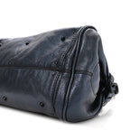 Metallic Calfskin Medium Paddington Satchel Blue