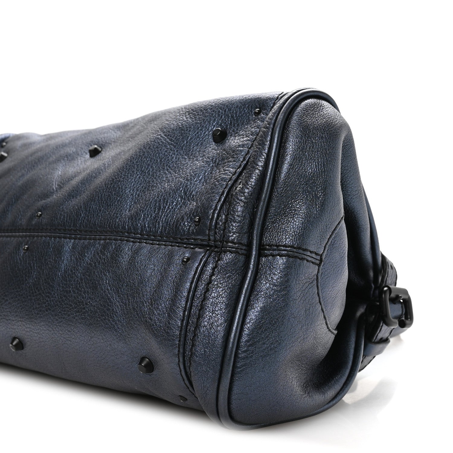 Metallic Calfskin Medium Paddington Satchel Blue
