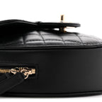 Lambskin Quilted CC In Love Heart Bag Black