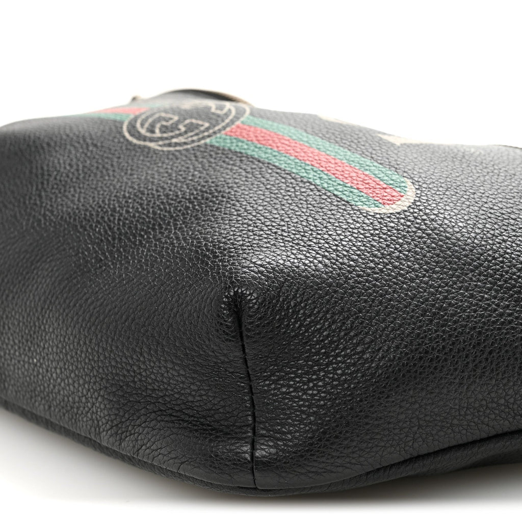 Grained Calfskin Logo Belt Bag Black