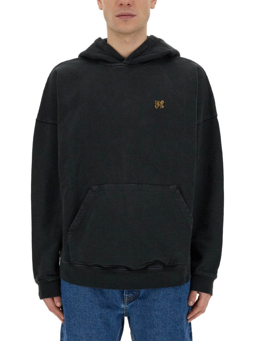 "Burning Monogram" Print-Sweatshirt