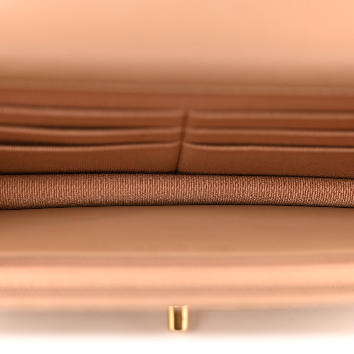 Calfskin Quilted Perfect Fit Wallet On Chain WOC Beige