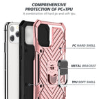Iphone 12/ Iphone 12 Pro Kickstand Anti-Shock And Anti Falling Case In Rose Gold