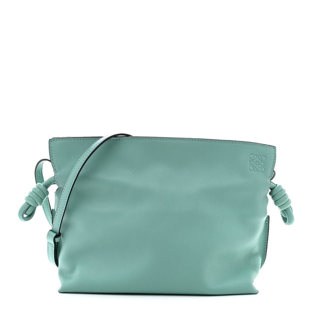 Calfskin Mini Flamenco Knot Bag Fresh Mint